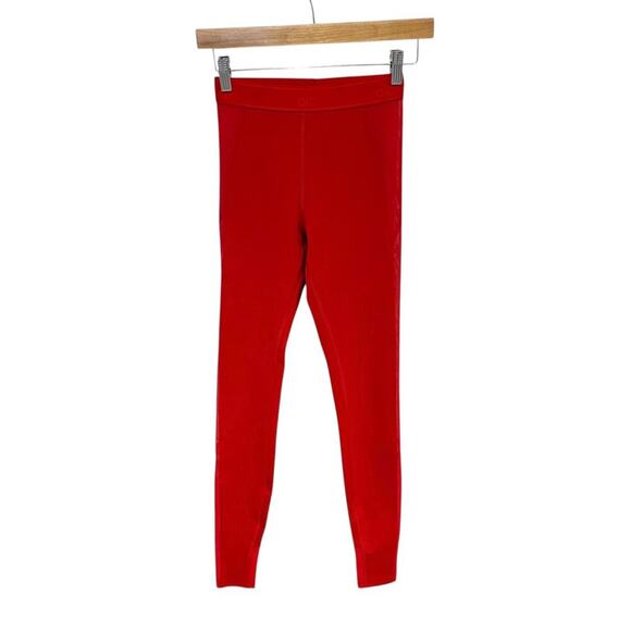 Alo Yoga Airlift High-Waist Ballet Dream Legging XS Red Sheer Dance Activewear - Picture 9 of 9